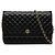 Borsa a tracolla con catena e portafoglio Chanel Coco Mark Micro Matelassé Nero