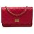 Borsa a tracolla con catena e portafoglio Chanel 2.55 Coco Mark Matelassé Rosso