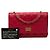 Borsa a tracolla con catena e portafoglio Chanel 2.55 Coco Mark Matelassé Rosso - vista 7