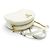 NUOBA BORSA PRADA DIAGRAMME CAMERA 1BH130 PELLE BIANCA A TRACCOLLA Bianco - Ansicht 4
