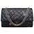 NUOVA BORSA CHANEL GRANDE 2.55 SPACE CHARMS PELLE MATELASSÉ TRACULLA Nero