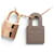 Hermès NUOVO COLLANA PENDENTE HERMES O'KELLY PM H078852CD18 IN PELLE ETOUPE D'oro  - vista 3