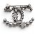 CHANEL CC LOGO STERN STRASS BROSCHE AUS SILBERFARBENEM METALL + STAR BOX - Ansicht 2