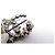 CHANEL CC LOGO STERN STRASS BROSCHE AUS SILBERFARBENEM METALL + STAR BOX - Ansicht 5