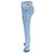 Jeans long The Attico em denim azul claro - vista 2