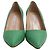 Décolleté Manolo Blahnik BB 70 in lino verde - vista 2