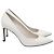 Stilettos Heist de Stuart Weitzman en charol blanco Crudo