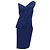 Abito midi monospalla Roland Mouret in lana blu navy