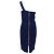 Abito midi monospalla Roland Mouret in lana blu navy - vista 3