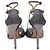 Sandali Lang in lamé antracite di Jimmy Choo in glitter argento Metallico - vista 4