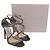 Sandali Lang in lamé antracite di Jimmy Choo in glitter argento Metallico - vista 6