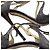 Sandali Lang in lamé antracite di Jimmy Choo in glitter argento Metallico - vista 9
