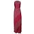 Vestido largo Sportmax con cuello en V estampado en algodón rojo Roja Burdeos