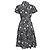 Vestido camisero estampado Diane von Furstenberg en algodón negro - vista 3