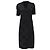 Wickelkleid Rouje Jacquard Gabin aus schwarzer Viskose
