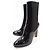 Chanel G30090X31136 Lackleder-Stiefel Schwarz - Ansicht 3