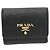 Prada 1MH043 Saffiano Cartera Compacta Negro