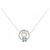Autre Marque Collana Fiore in Acquamarina 2way in Oro Bianco K10 Argento