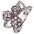 Autre Marque Anello Ponte Vecchio in Oro 750 con Zaffiro Rosa e Diamanti Argento