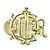 Spilla emblema Christian Dior D'oro