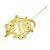 Spilla emblema Christian Dior D'oro - vista 5