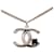 Collana Chanel Coco Mark Nero Argento  - vista 1