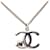 Collana Chanel Coco Mark Nero Argento  - vista 2