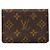Portacarte verticale Monogram Louis Vuitton Marrone