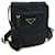 Borsa a tracolla in nylon nero Prada