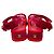 Sandales plates à plateforme en daim de veau matelassé Chanel Rose / Rouge / Logo CC Doré - vue 5