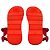 Sandales plates à plateforme en daim de veau matelassé Chanel Rose / Rouge / Logo CC Doré - vue 6