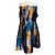 Vestido sin mangas con estampado de plumas Marni Naranja / Azul / Negro Multi Multicolor