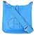 Hermès Bleu Hydra Clemence Evelyne 33 GM PHW Blu - vista 8
