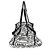 Chanel White Black Nylon Printed Coco Neige Rucksack Schwarz - Ansicht 2