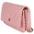 Portafoglio con catena Chanel Pink Quilted Caviar Rosa - vista 3