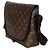 Messenger magnetico in tela Monogram Macassar Louis Vuitton Marrone - vista 3