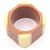 Anello Chanel in plastica marrone crema giallo Crudo - vista 3