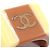 Anello Chanel in plastica marrone crema giallo Crudo - vista 5