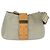 Borsa a tracolla in tela e pelle Christian Dior Marrone Verde