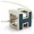 Hermès Collana Hermes H Cube Cage d'H Argento Blu Verde  - vista 1