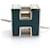 Hermès Collana Hermes H Cube Cage d'H Argento Blu Verde  - vista 2