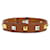 Hermès Hermes Charm Bracelet in Leather and Metal Brown Silvery Golden  - view 1