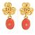 Orecchini a clip Chanel Oro e Arancione D'oro