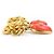 Orecchini a clip Chanel Oro e Arancione D'oro - vista 5