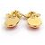 Orecchini a clip Chanel Oro e Arancione D'oro - vista 9