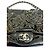 Chanel Paris-Shanghai Jumbo Camellia Petals Borsa pelle vernice nera Nero Silver hardware - vista 5