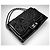 Chanel Paris-Shanghai Jumbo Camellia Petals Borsa pelle vernice nera Nero Silver hardware - vista 6