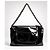 Chanel Paris-Shanghai Jumbo Camellia Petals Borsa pelle vernice nera Nero Silver hardware - vista 7
