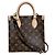 Borsa Louis Vuitton Sac Plat BB Marrone Monogramma - vista 2
