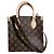 Borsa Louis Vuitton Sac Plat BB Marrone Monogramma - vista 3